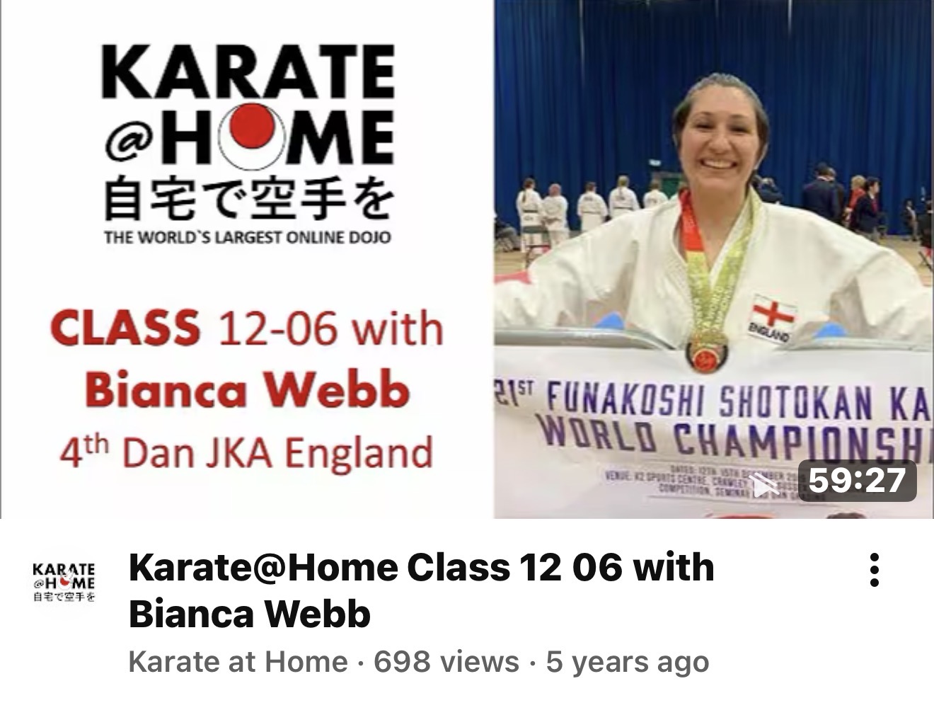 KARATE@HOME Class 12-06 mit Bianca Webb