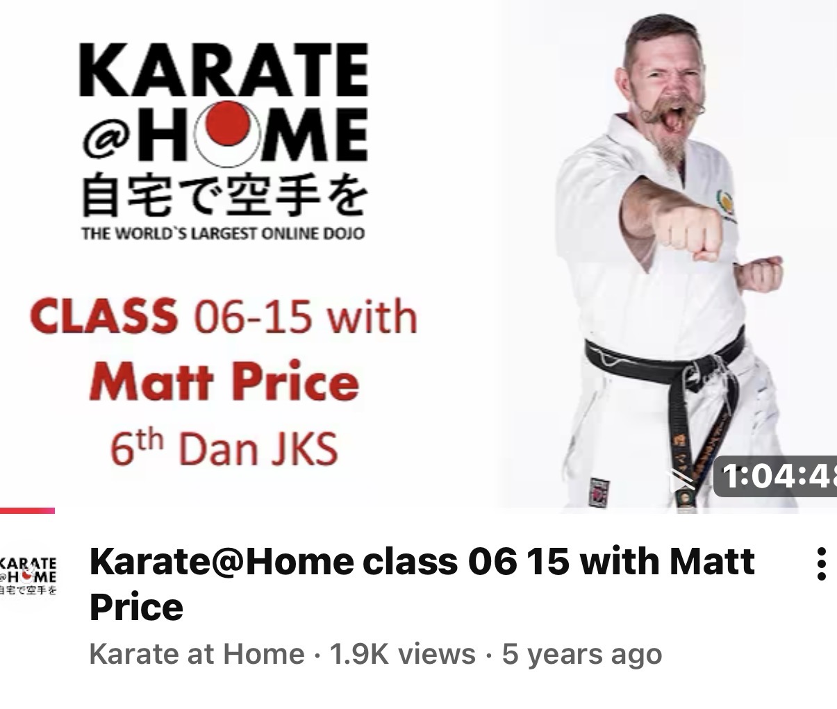 KARATE@HOME Class 06-15 mit Matt Price