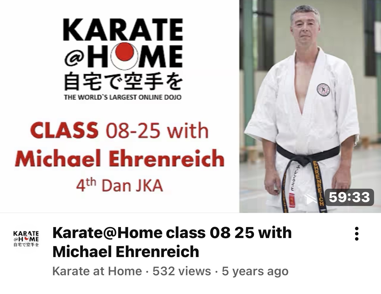 KARATE@HOME Class 08-25 mit Michael Ehrenreich