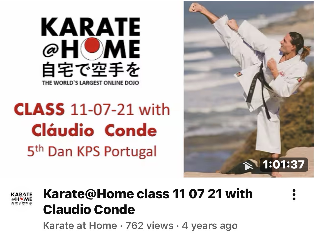 KARATE@HOME Class 11-07-21 mit Cláudio Conde