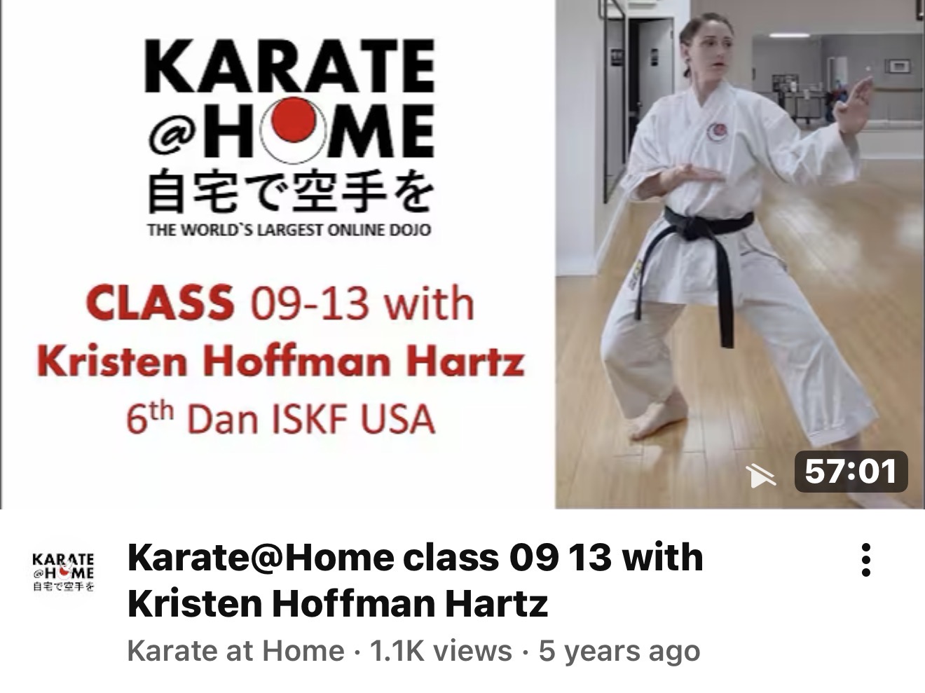 KARATE@HOME Class 09-13 mit Kristen Hoffman Hartz