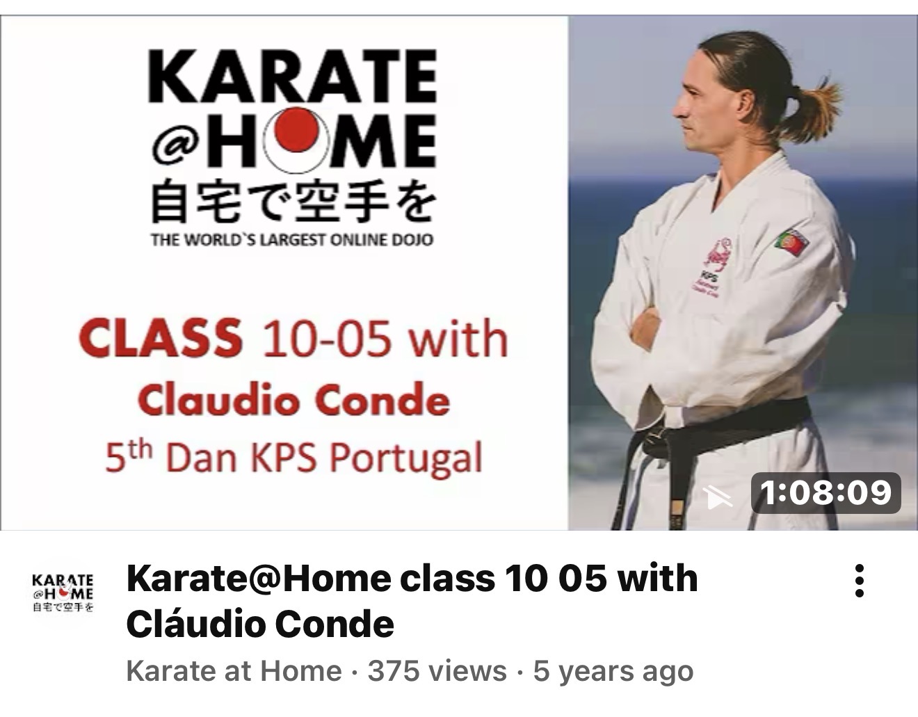 KARATE@HOME Class 10-05 mit Cláudio Conde