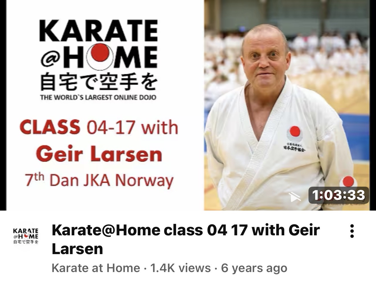 KARATE@HOME Class 04-17 mit Geir Larsen