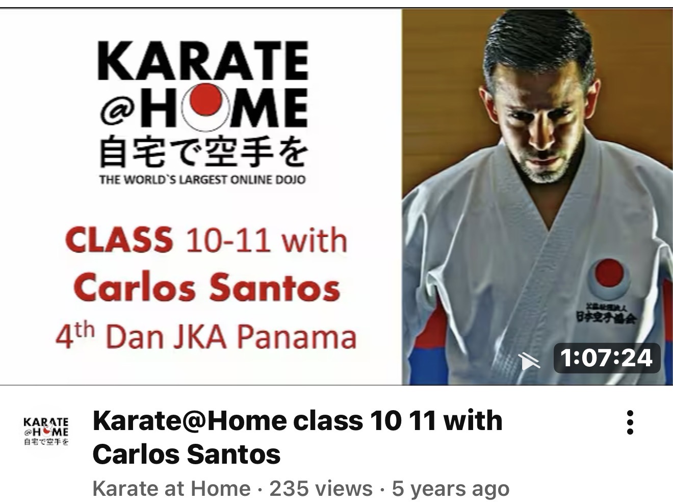 KARATE@HOME Class 10-11 mit Carlos Santos