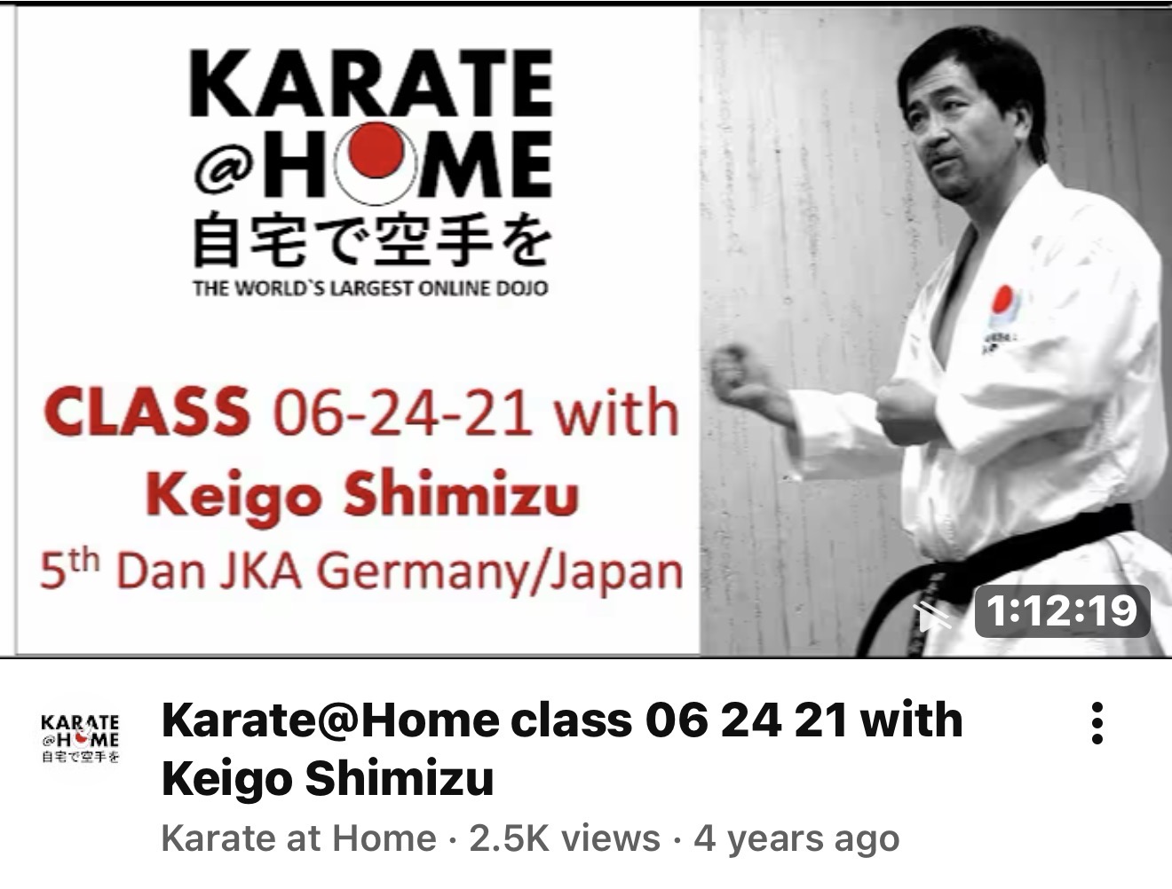 KARATE@HOME Class 06-24-21 mit Keigo Shimizu